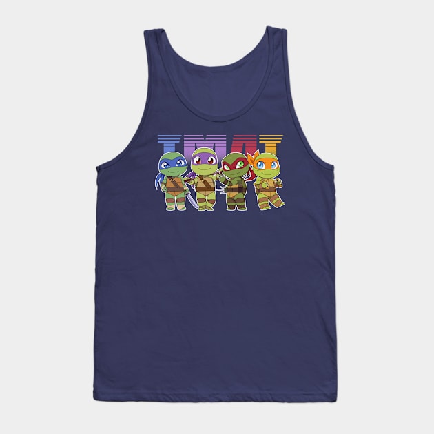 Chibi Heroes in a Half-Shell Tank Top by nerdinsandals